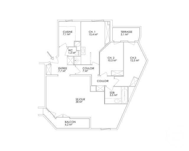 Appartement F5 à vendre - 4 pièces - 105.26 m2 - PARIS - 75013 - ILE-DE-FRANCE - Century 21 K.B. Immobilier