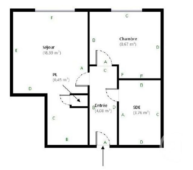 Appartement F2 à vendre - 2 pièces - 35.35 m2 - LE KREMLIN BICETRE - 94 - ILE-DE-FRANCE - Century 21 K.B. Immobilier