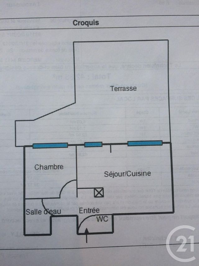 Appartement F2 à louer - 2 pièces - 42.85 m2 - LE KREMLIN BICETRE - 94 - ILE-DE-FRANCE - Century 21 K.B. Immobilier