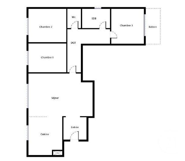 Appartement F4 à vendre - 4 pièces - 80.48 m2 - PARIS - 75013 - ILE-DE-FRANCE - Century 21 K.B. Immobilier