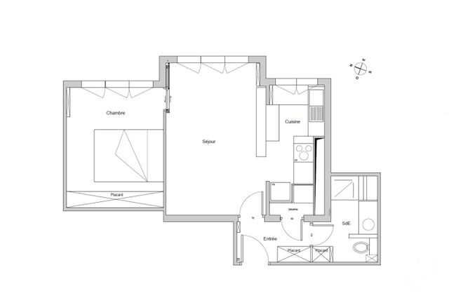 Appartement F2 à vendre - 2 pièces - 38.0 m2 - PARIS - 75013 - ILE-DE-FRANCE - Century 21 K.B. Immobilier